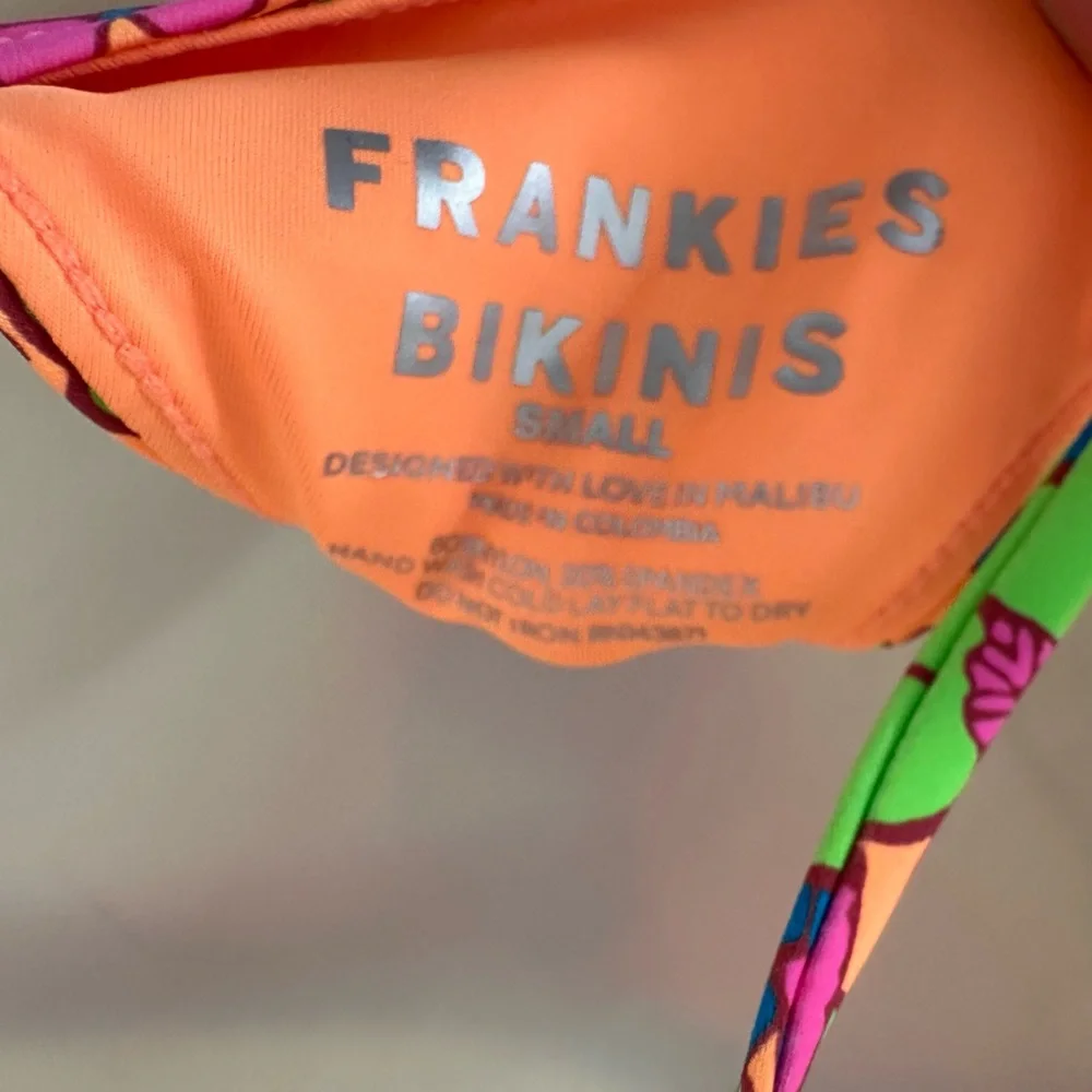 Frankies bikinis bright floral bikini L top S bottom